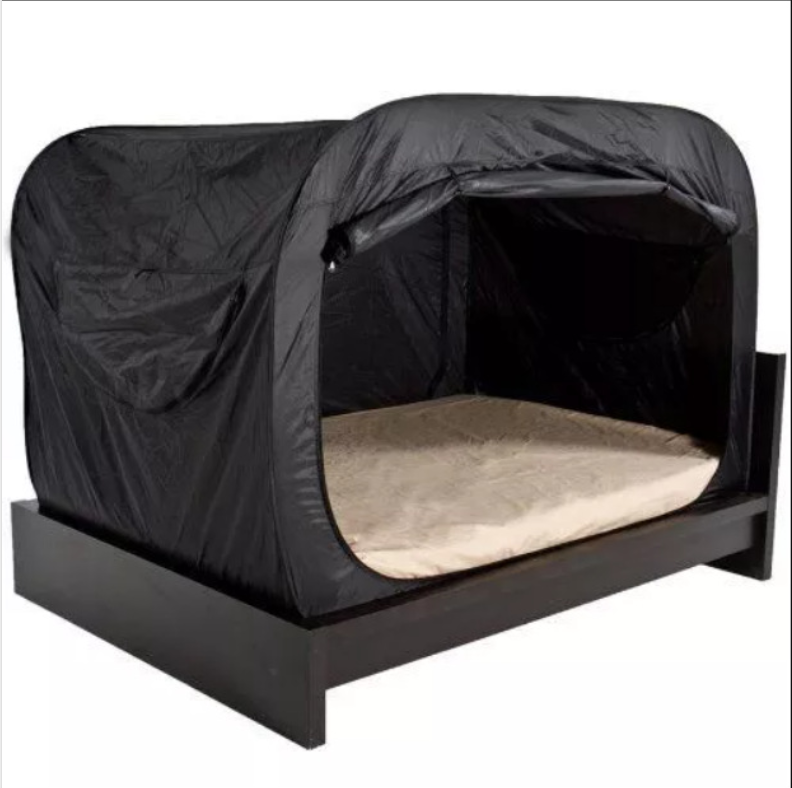 Factory direct supply for customization. Automatic pop-up style double-person indoor bed with tent-like camping feature.