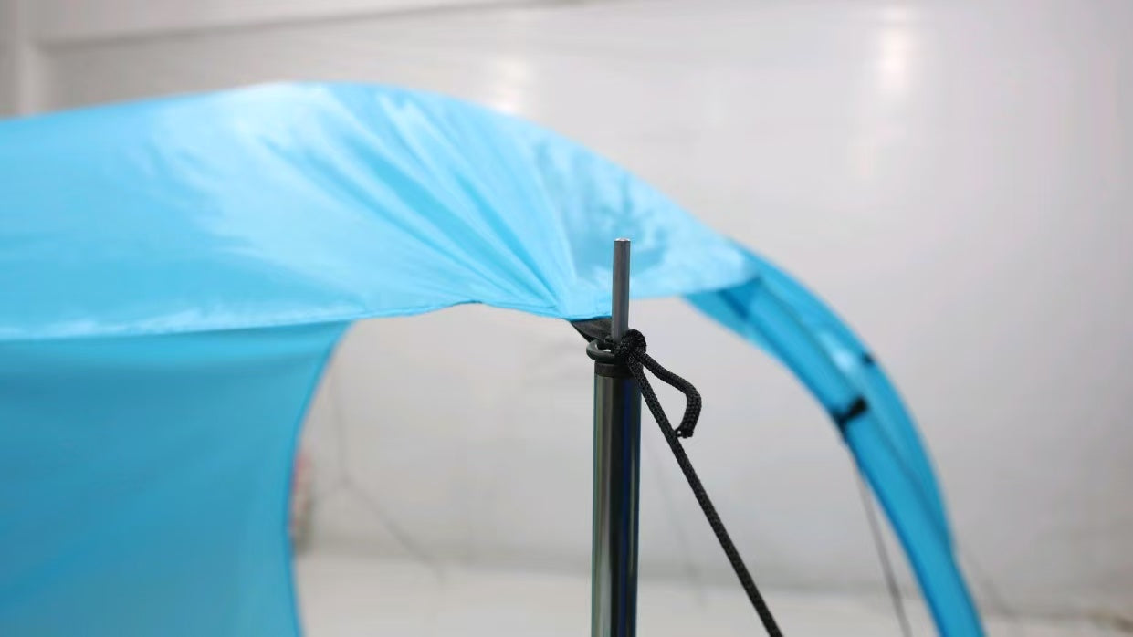 A large-scale 6-person beach tent, tent for sunbathing and wind sheltering, beach party tent, beach awning tent integrated with sky canopy.