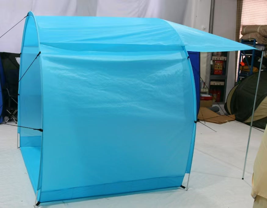 A large-scale 6-person beach tent, tent for sunbathing and wind sheltering, beach party tent, beach awning tent integrated with sky canopy.
